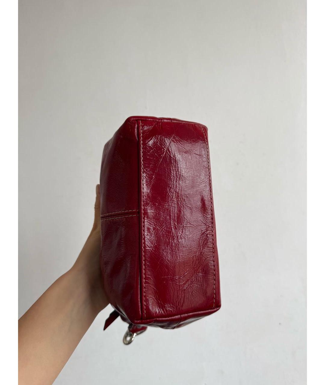 COACH Бордовая сумка с короткими ручками, фото 8