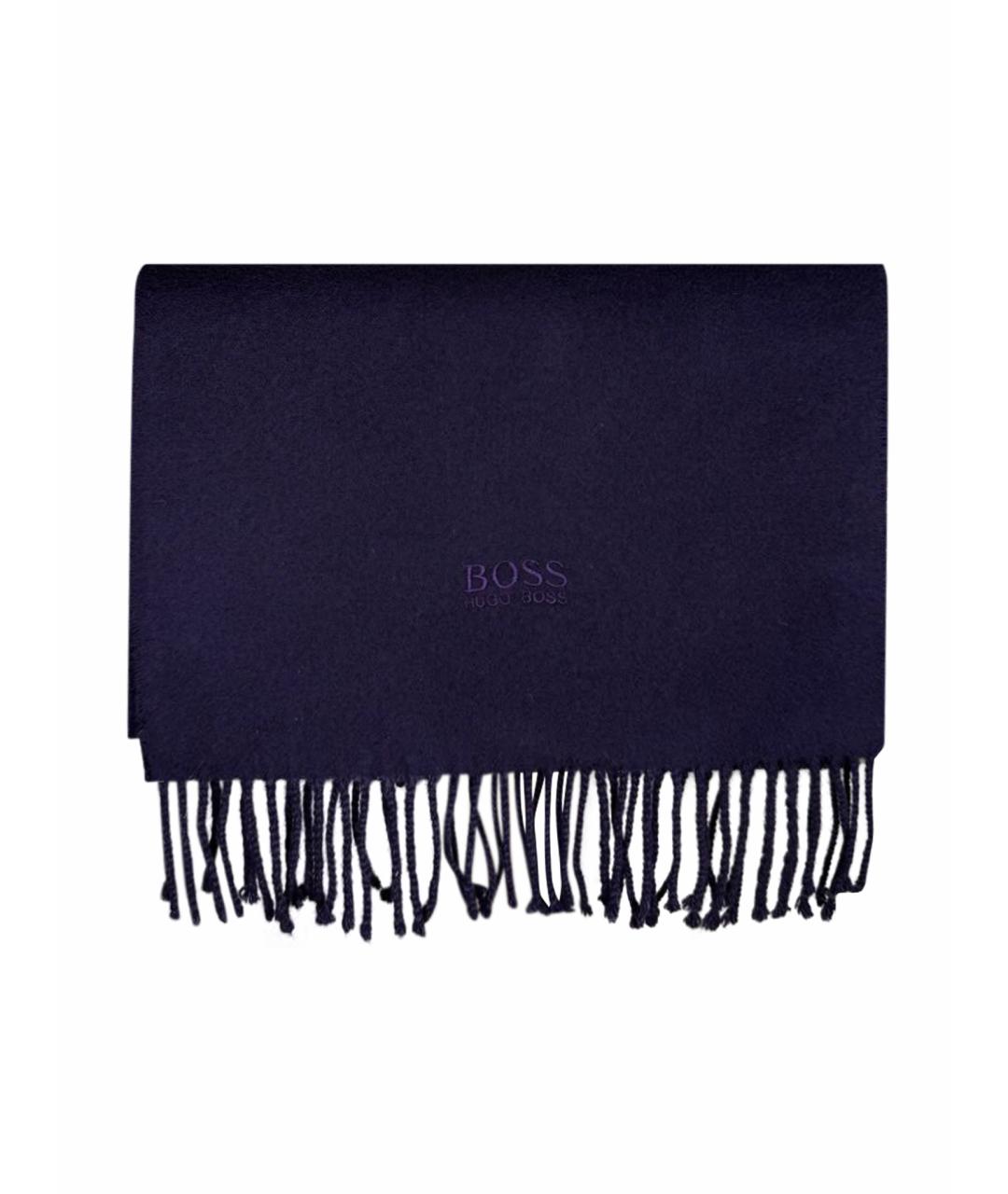 HUGO BOSS Фиолетовый шерстяной шарф, фото 1