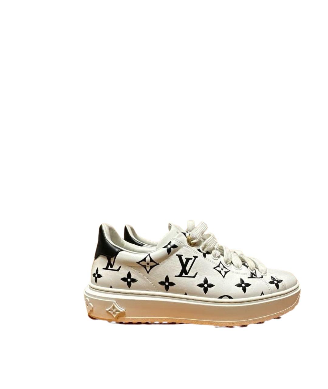 LOUIS VUITTON Белые кожаные кеды, фото 1