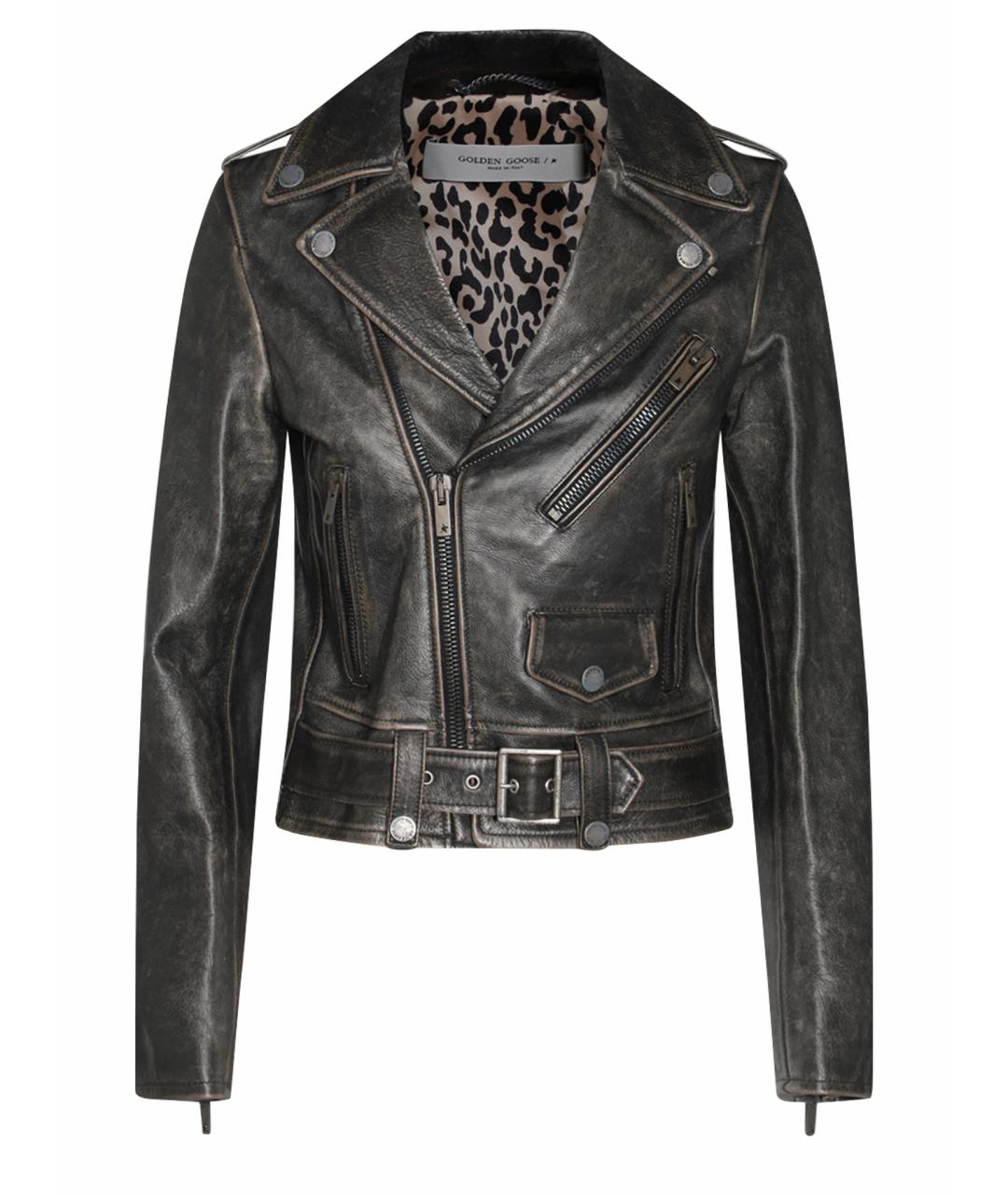 GOLDEN GOOSE DELUXE BRAND Черная кожаная куртка, фото 1