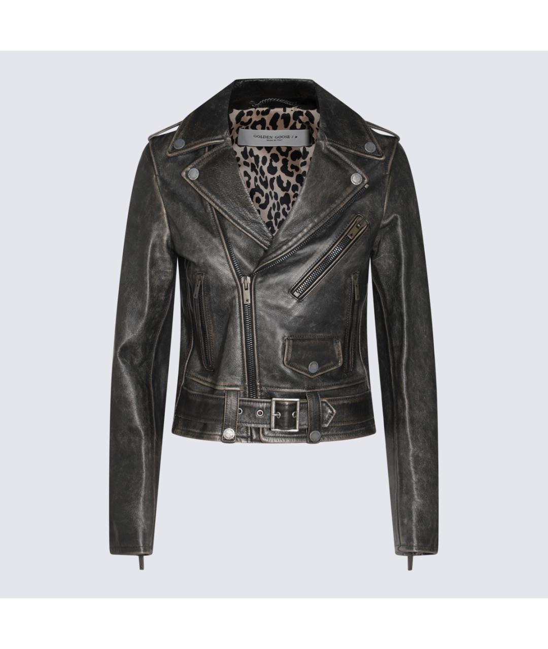 GOLDEN GOOSE DELUXE BRAND Черная кожаная куртка, фото 3
