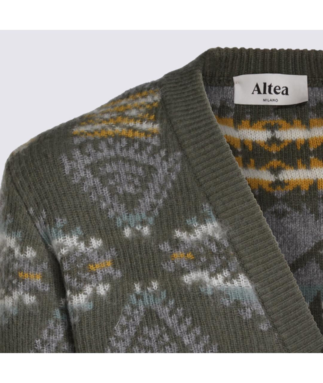 ALTEA Зеленый шерстяной кардиган, фото 4