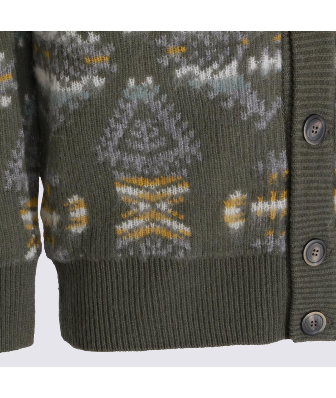 ALTEA Зеленый шерстяной кардиган, фото 3