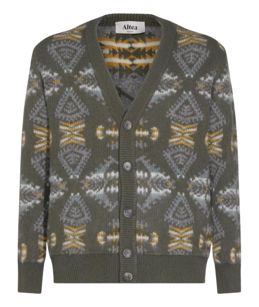 ALTEA Зеленый шерстяной кардиган, фото 1