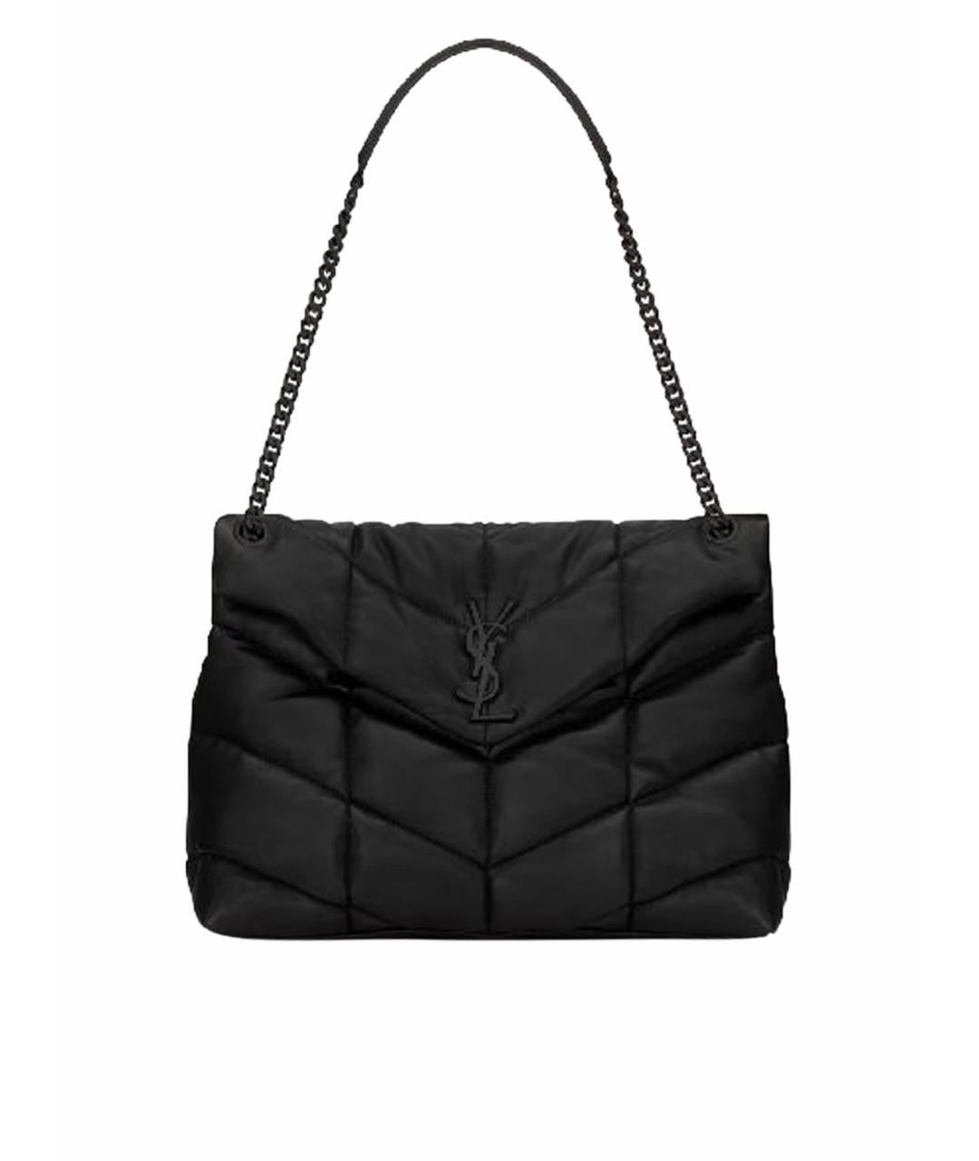 SAINT LAURENT Черная кожаная сумка через плечо, фото 1