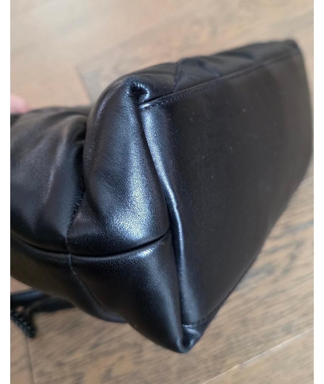 SAINT LAURENT Черная кожаная сумка через плечо, фото 6