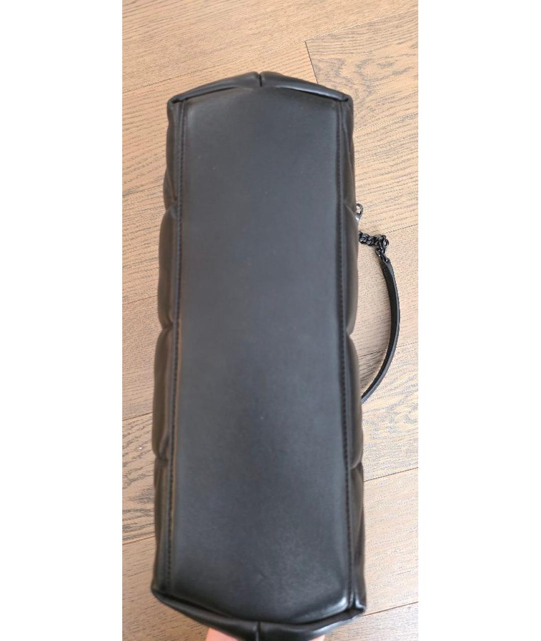 SAINT LAURENT Черная кожаная сумка через плечо, фото 9