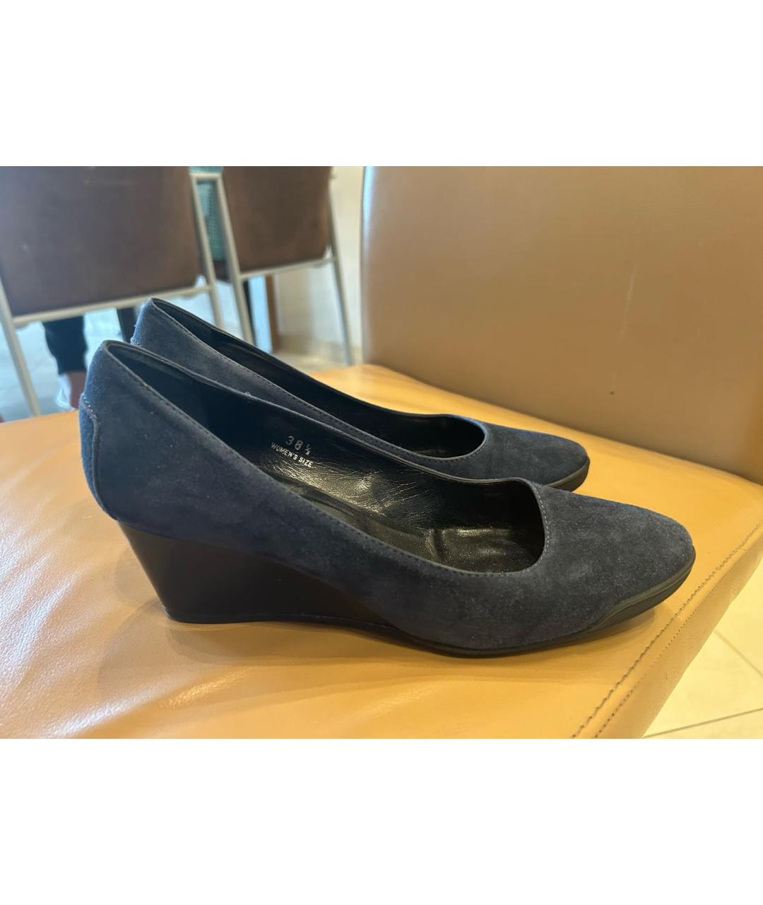 TOD'S Темно-синие замшевые туфли, фото 5