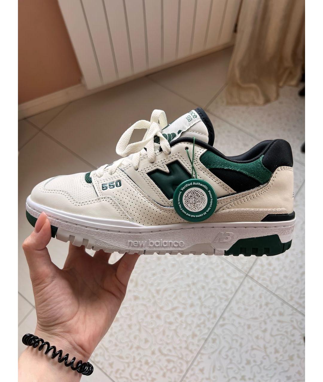 NEW BALANCE Зеленые кожаные кроссовки, фото 9