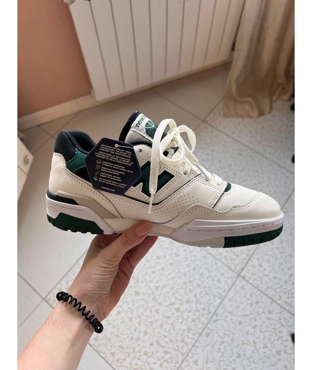 NEW BALANCE Зеленые кожаные кроссовки, фото 7