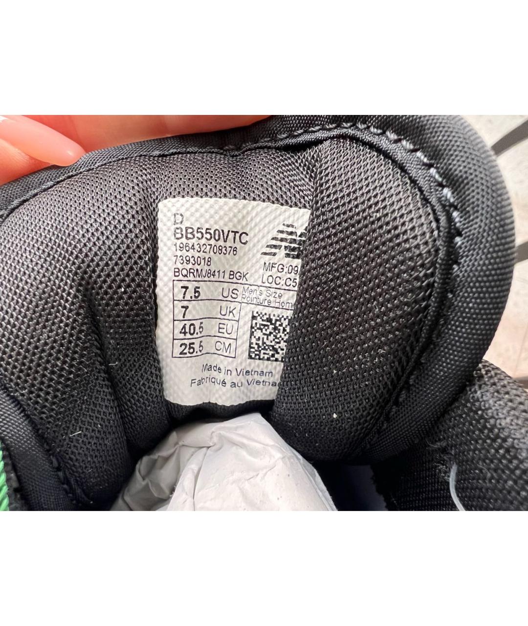 NEW BALANCE Зеленые кожаные кроссовки, фото 6