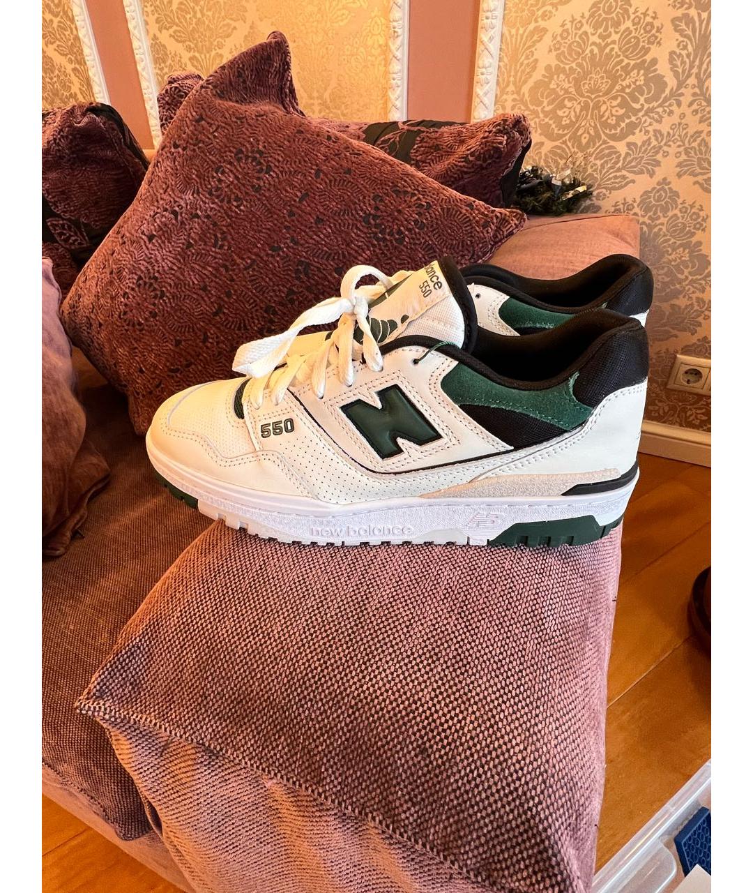 NEW BALANCE Зеленые кожаные кроссовки, фото 4