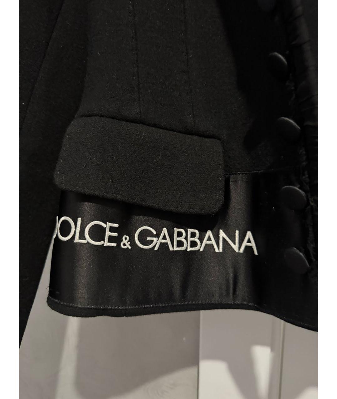 DOLCE&GABBANA Черное шерстяное пальто, фото 4
