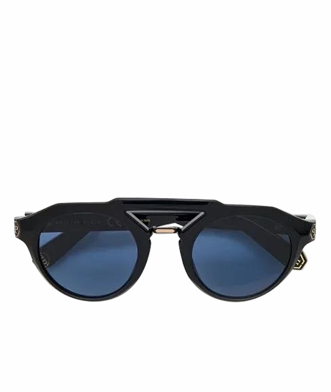 PHILIPP PLEIN Черные пластиковые солнцезащитные очки, фото 1