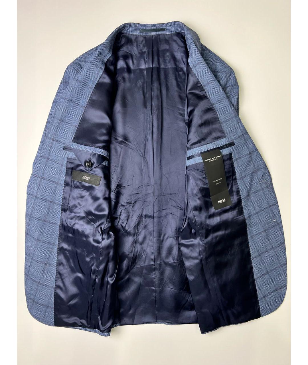 HUGO BOSS Голубой шерстяной пиджак, фото 3