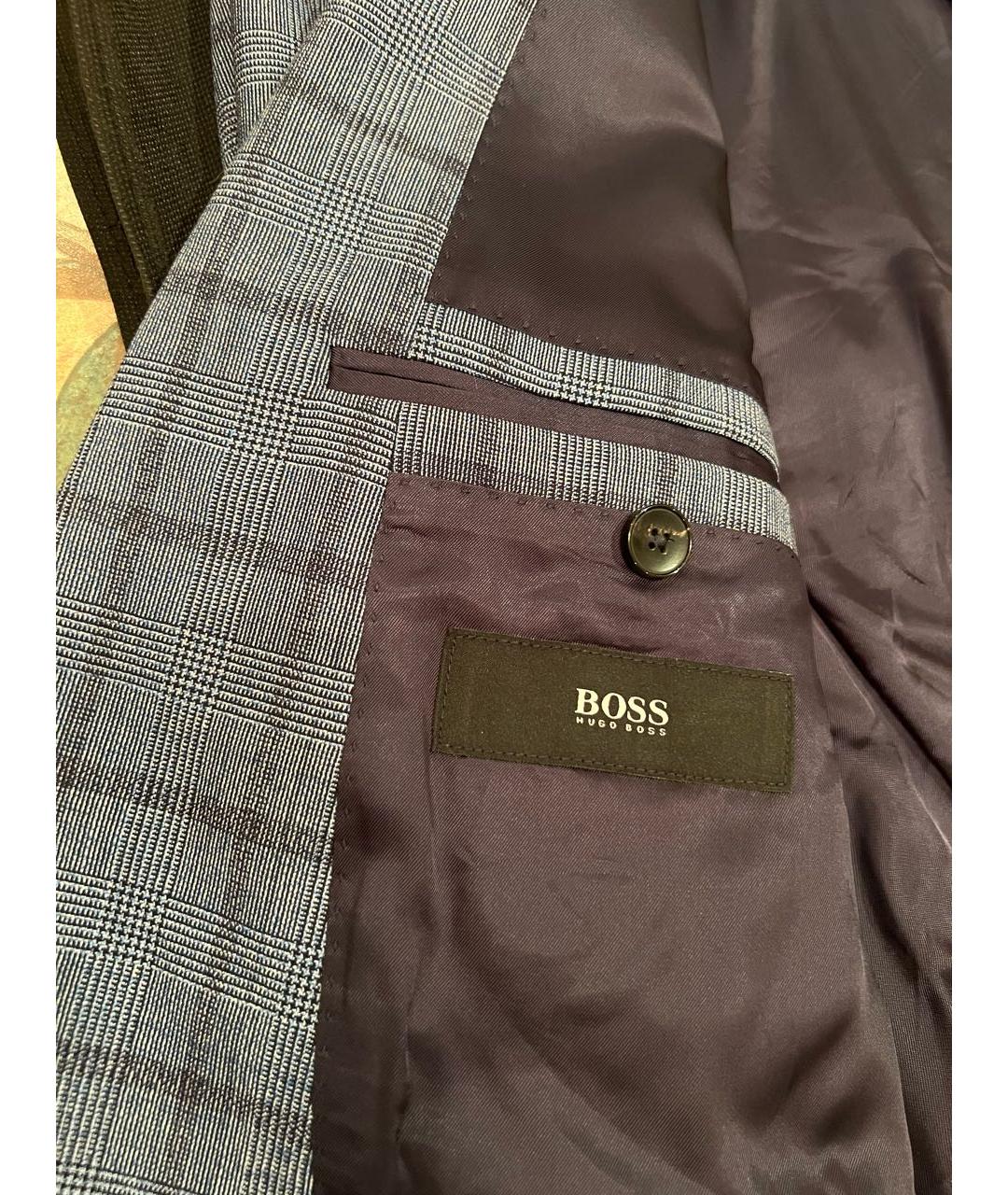 HUGO BOSS Голубой шерстяной пиджак, фото 6
