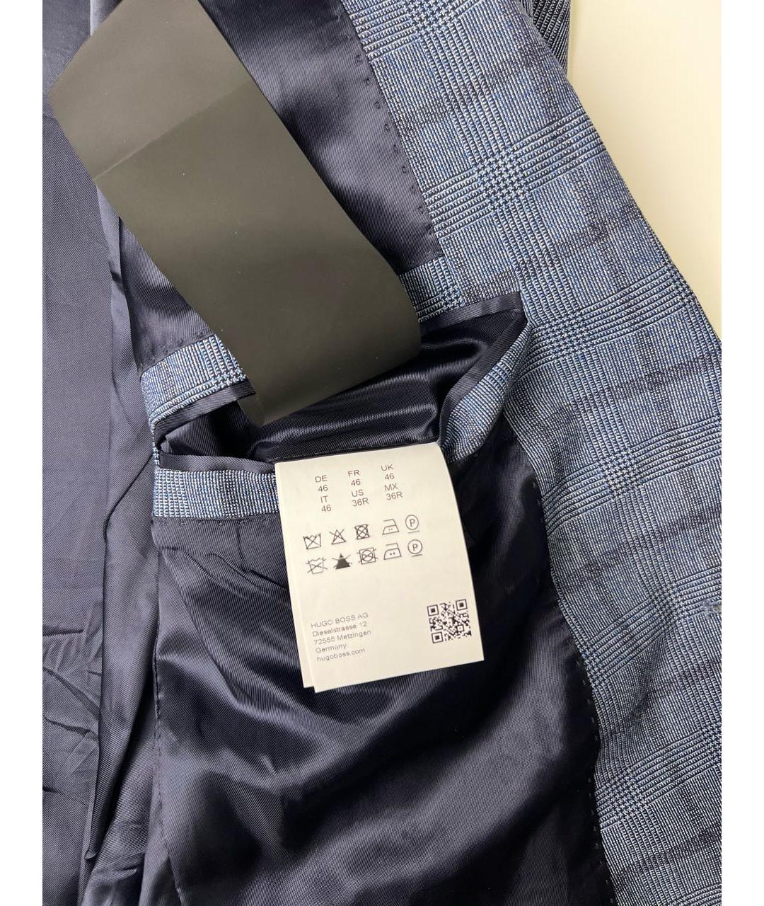 HUGO BOSS Голубой шерстяной пиджак, фото 6
