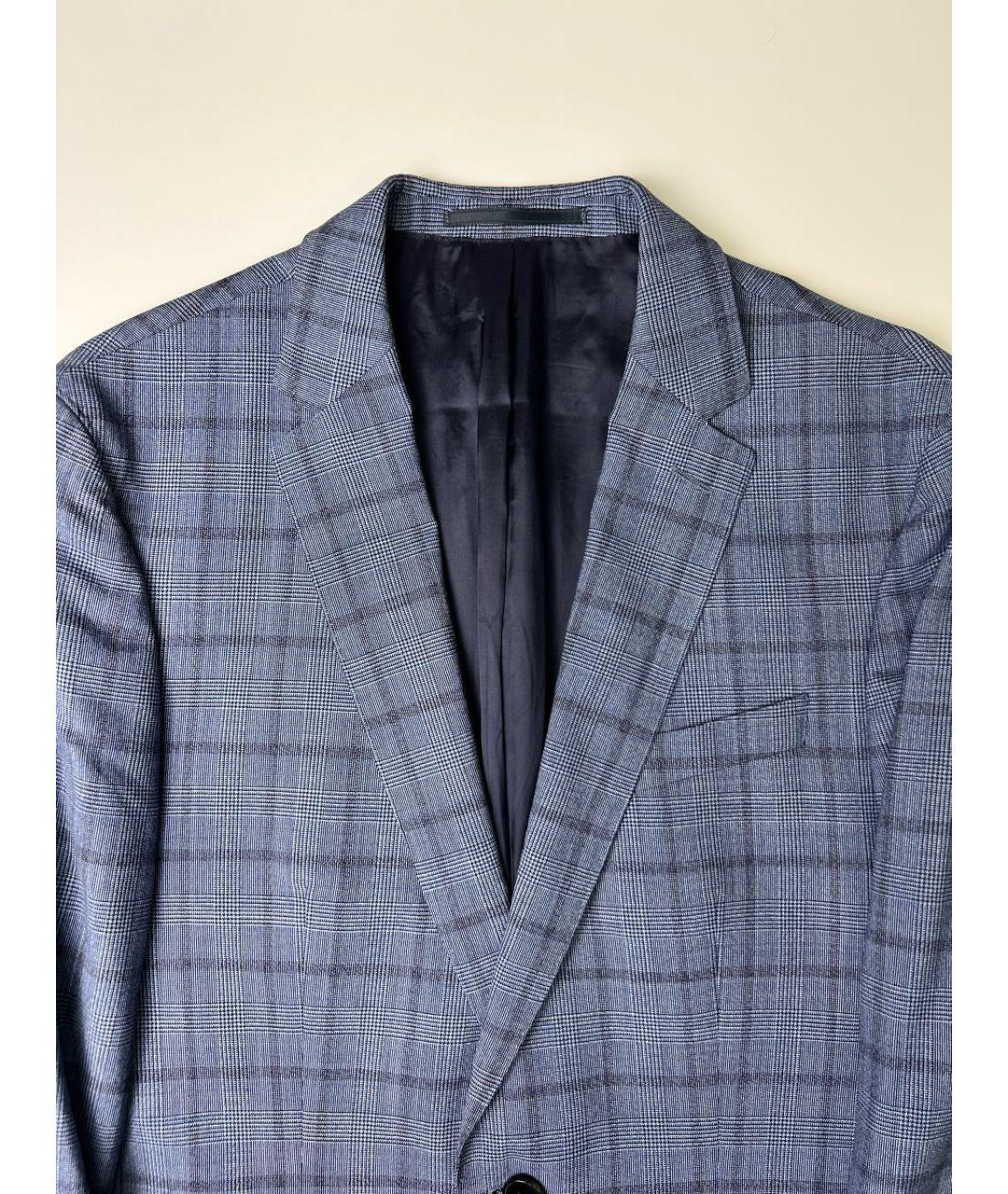 HUGO BOSS Голубой шерстяной пиджак, фото 4