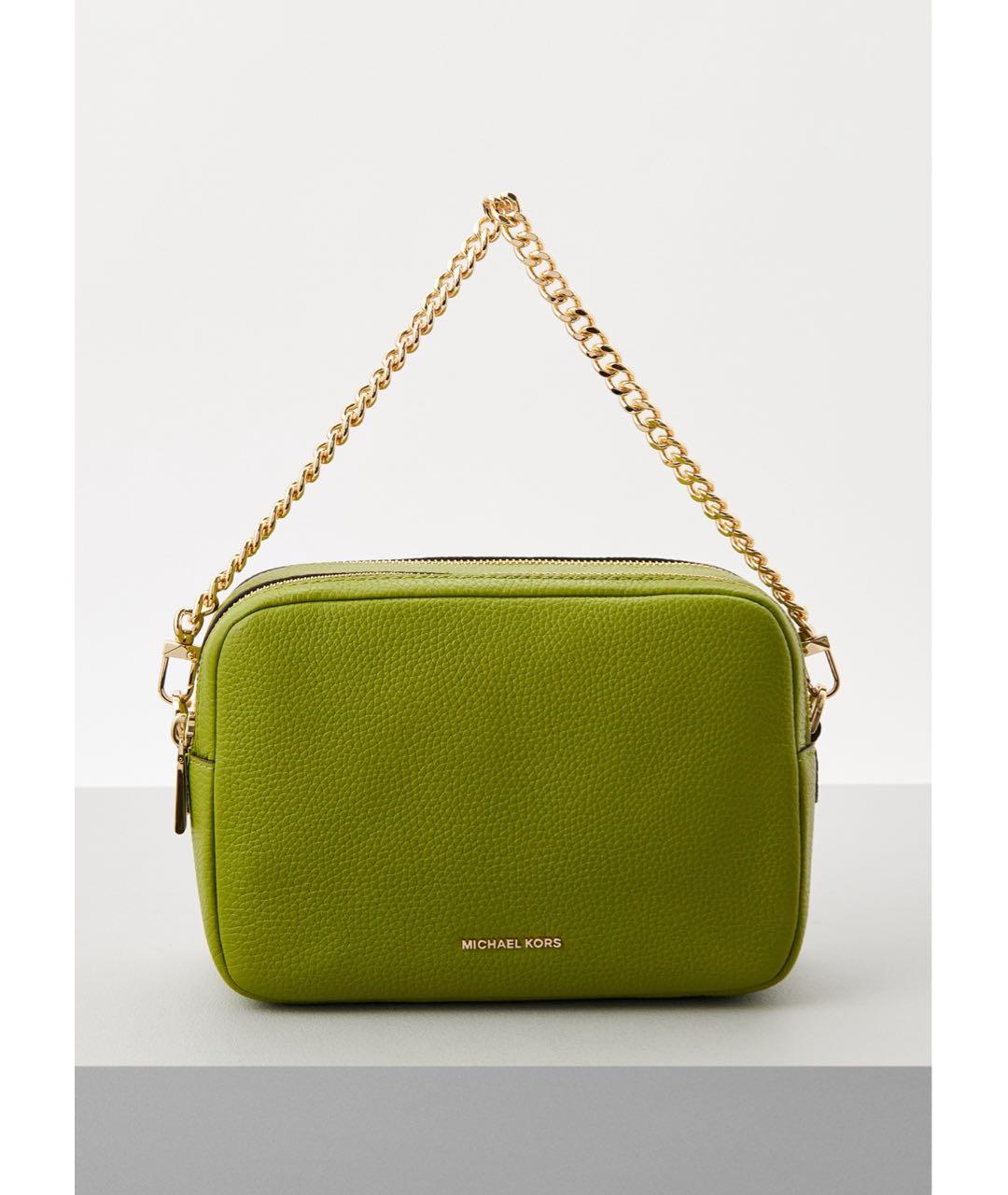 MICHAEL KORS Зеленая кожаная сумка через плечо, фото 2