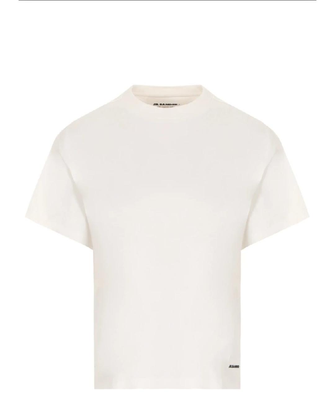 JIL SANDER Белая хлопковая футболка, фото 5