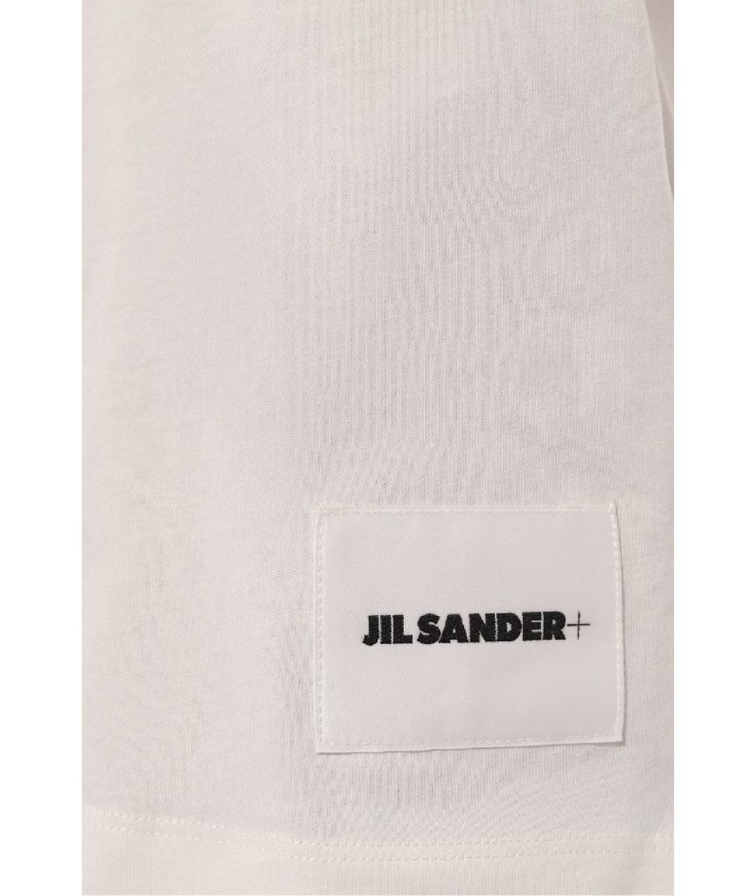 JIL SANDER Белая хлопковая футболка, фото 4