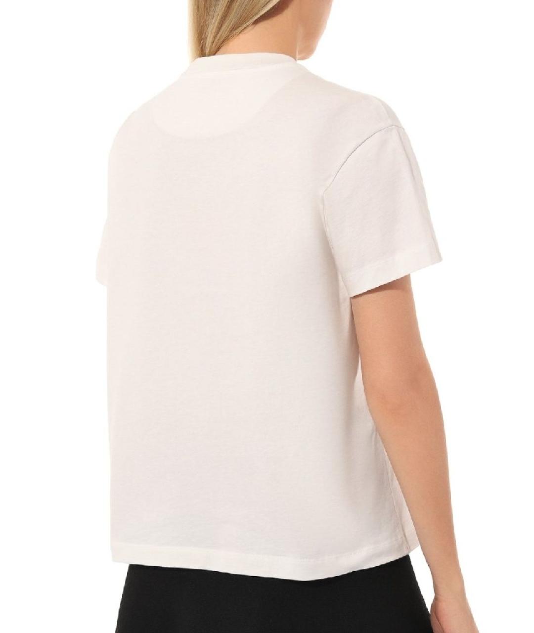 JIL SANDER Белая хлопковая футболка, фото 2