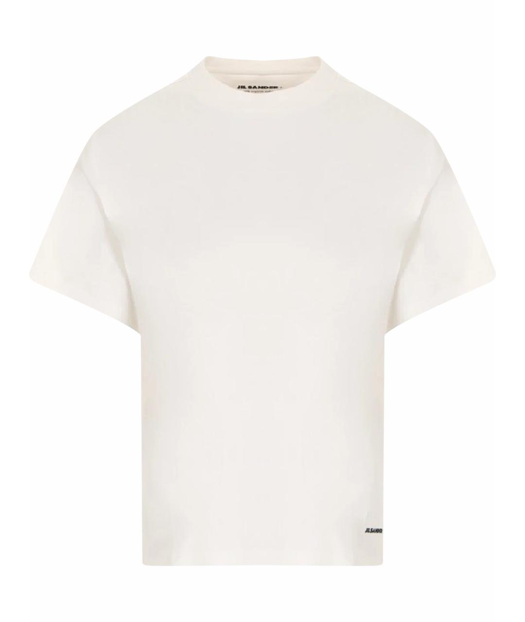 JIL SANDER Белая хлопковая футболка, фото 1