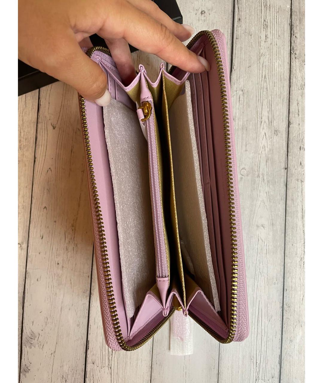 PINKO Розовый кожаный кошелек, фото 6