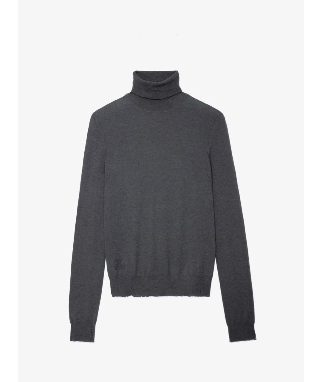 ZADIG & VOLTAIRE Серая кашемировая водолазка, фото 4