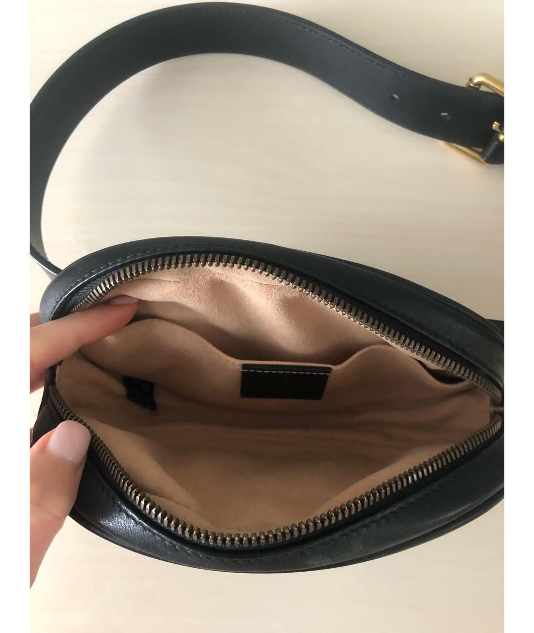 GUCCI Черная кожаная поясная сумка, фото 3