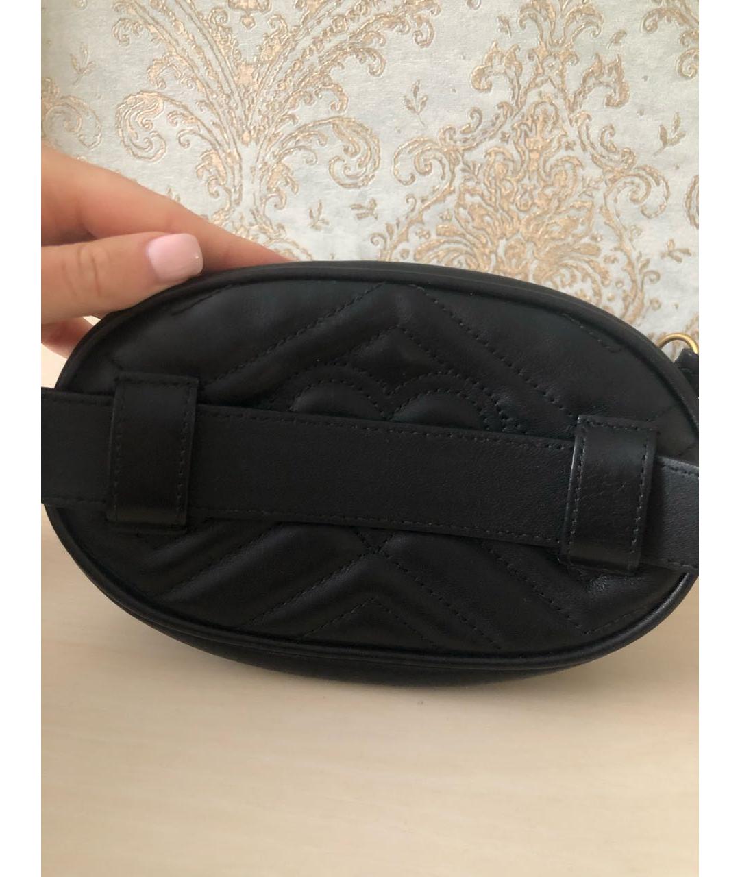 GUCCI Черная кожаная поясная сумка, фото 2