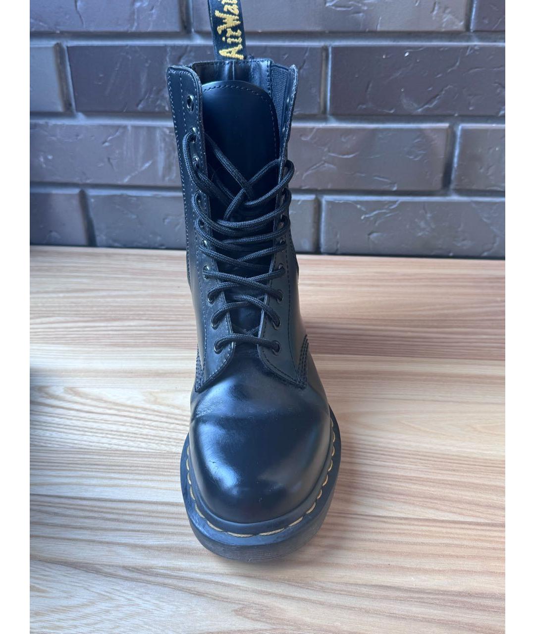 DR. MARTENS Черные кожаные ботинки, фото 6