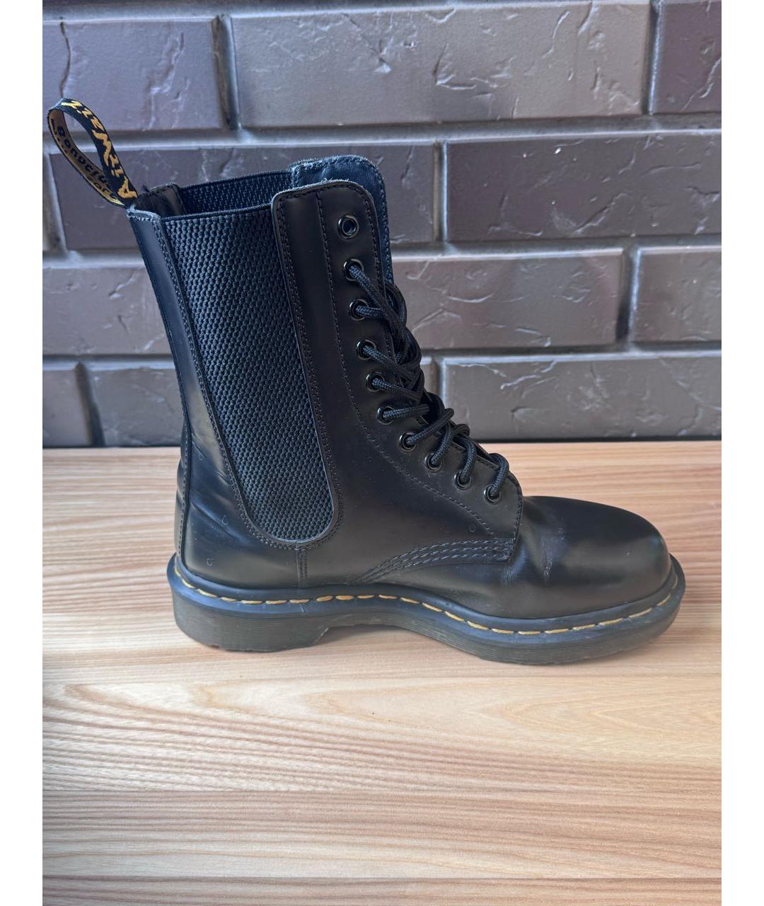 DR. MARTENS Черные кожаные ботинки, фото 8