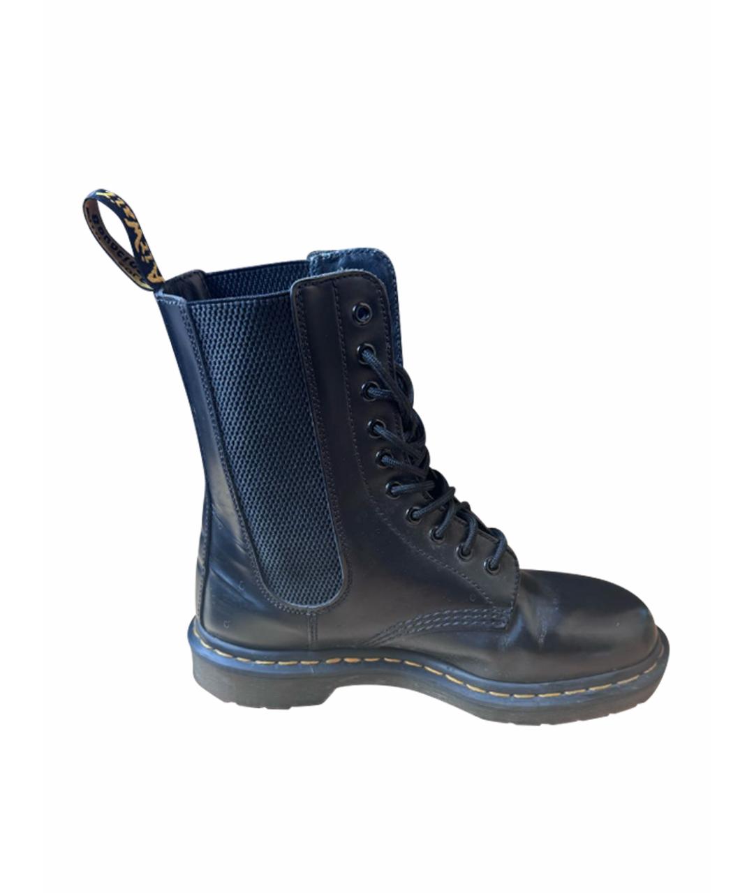DR. MARTENS Черные кожаные ботинки, фото 1