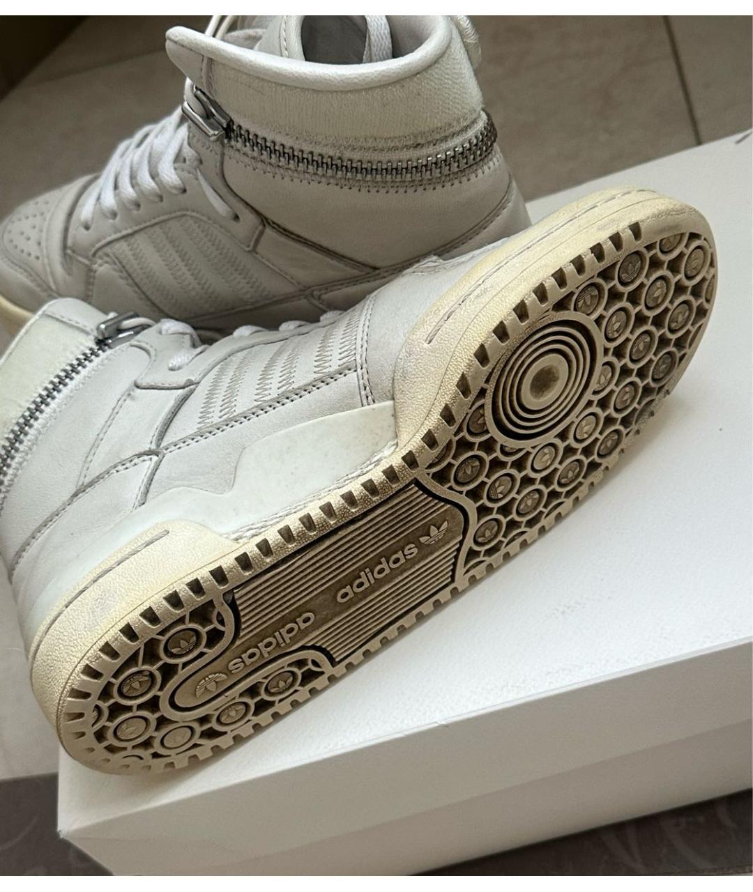 Y-3 Белые кожаные кеды, фото 4
