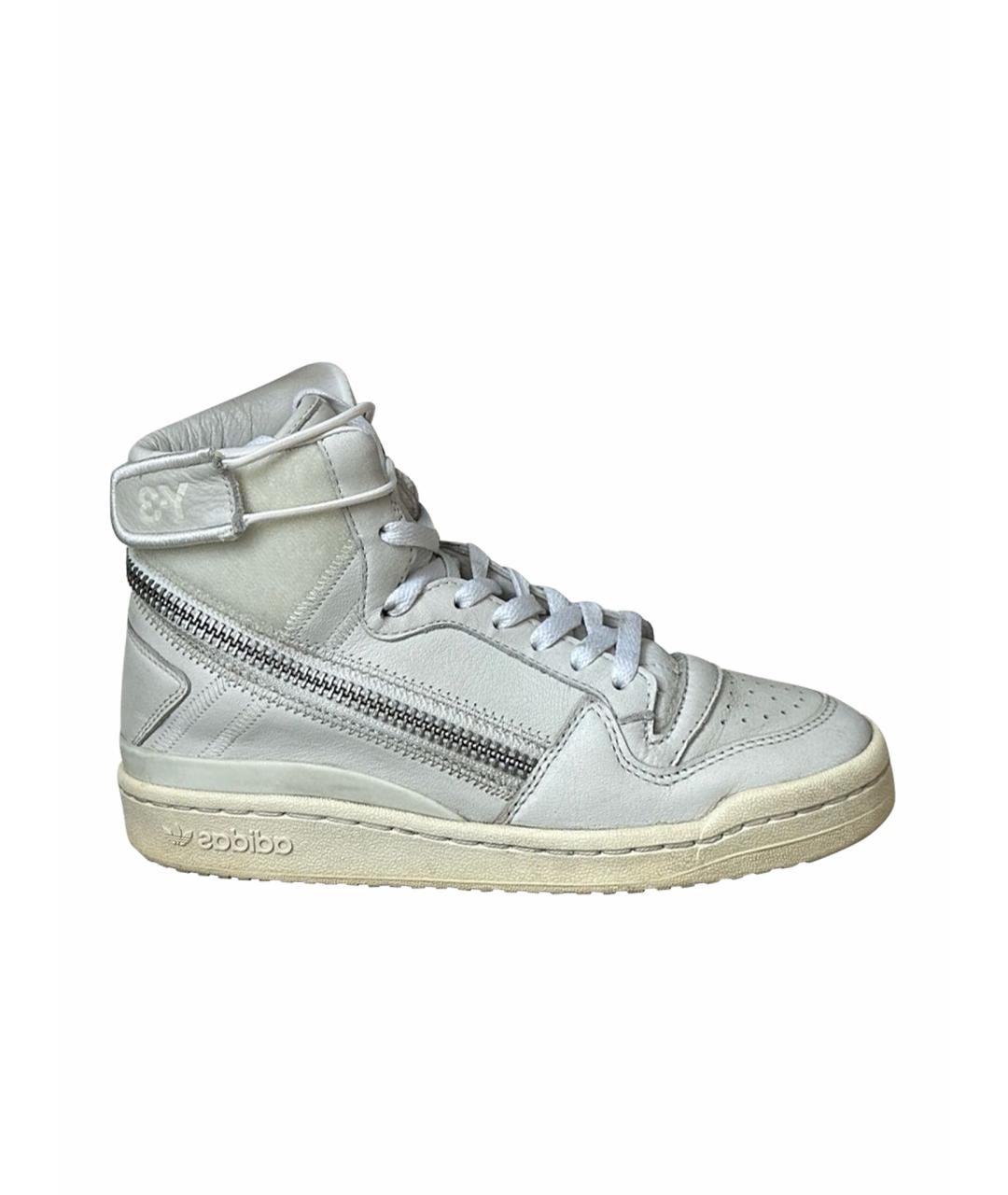 Y-3 Белые кожаные кеды, фото 1