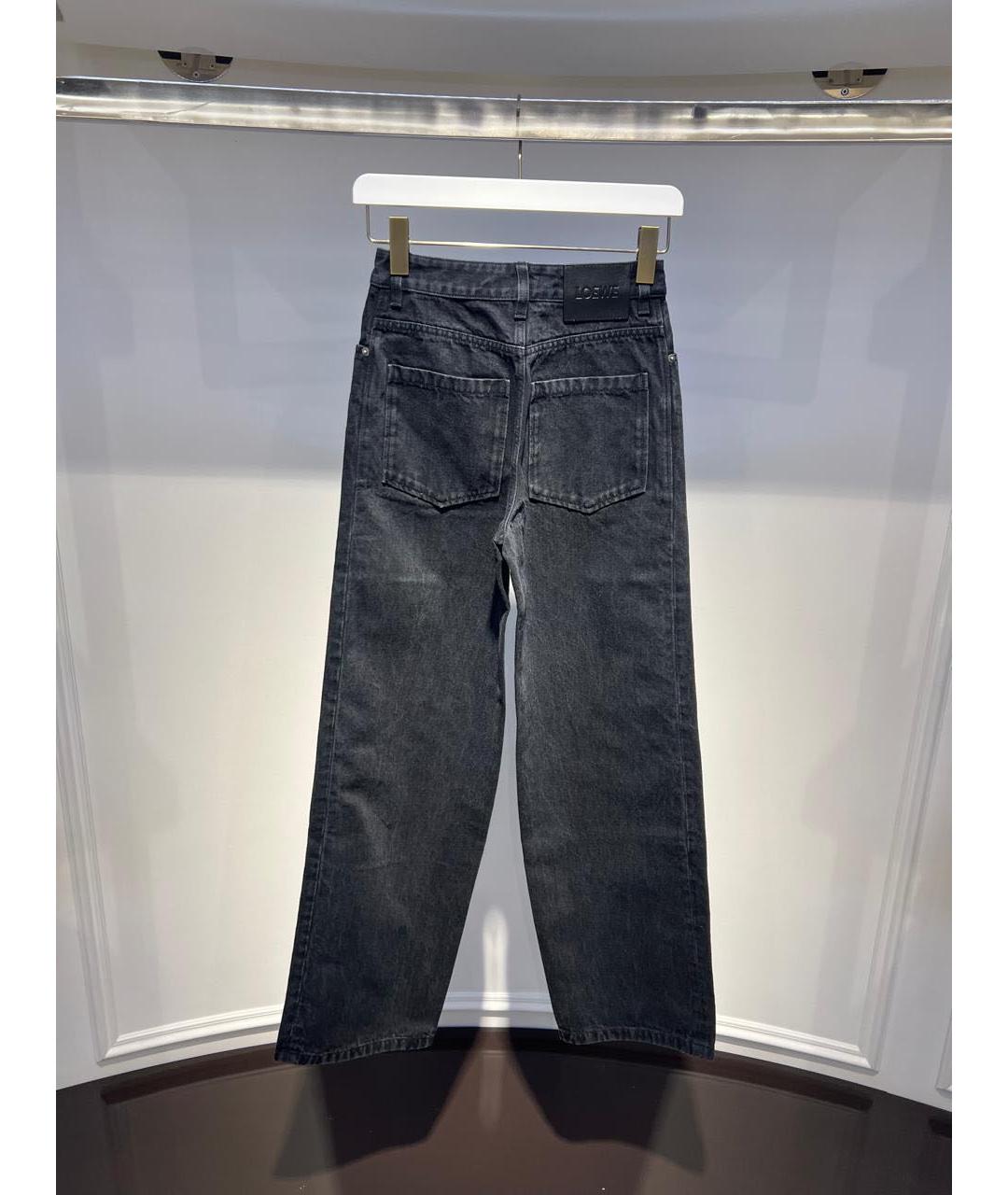 LOEWE Черные хлопковые прямые джинсы, фото 3