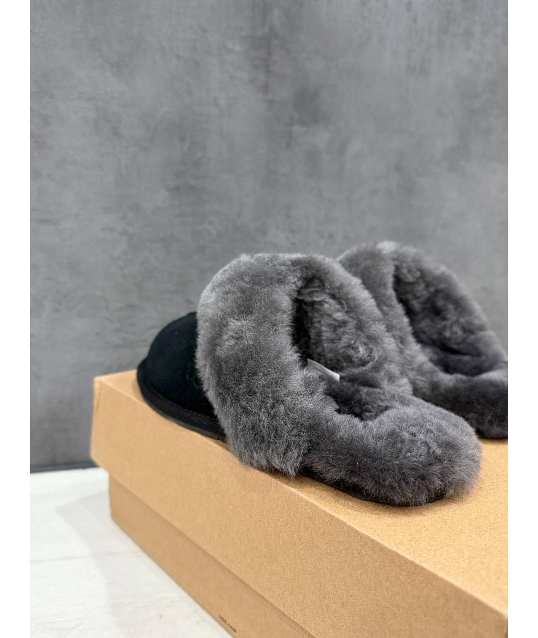 UGG AUSTRALIA Черные шлепанцы, фото 6