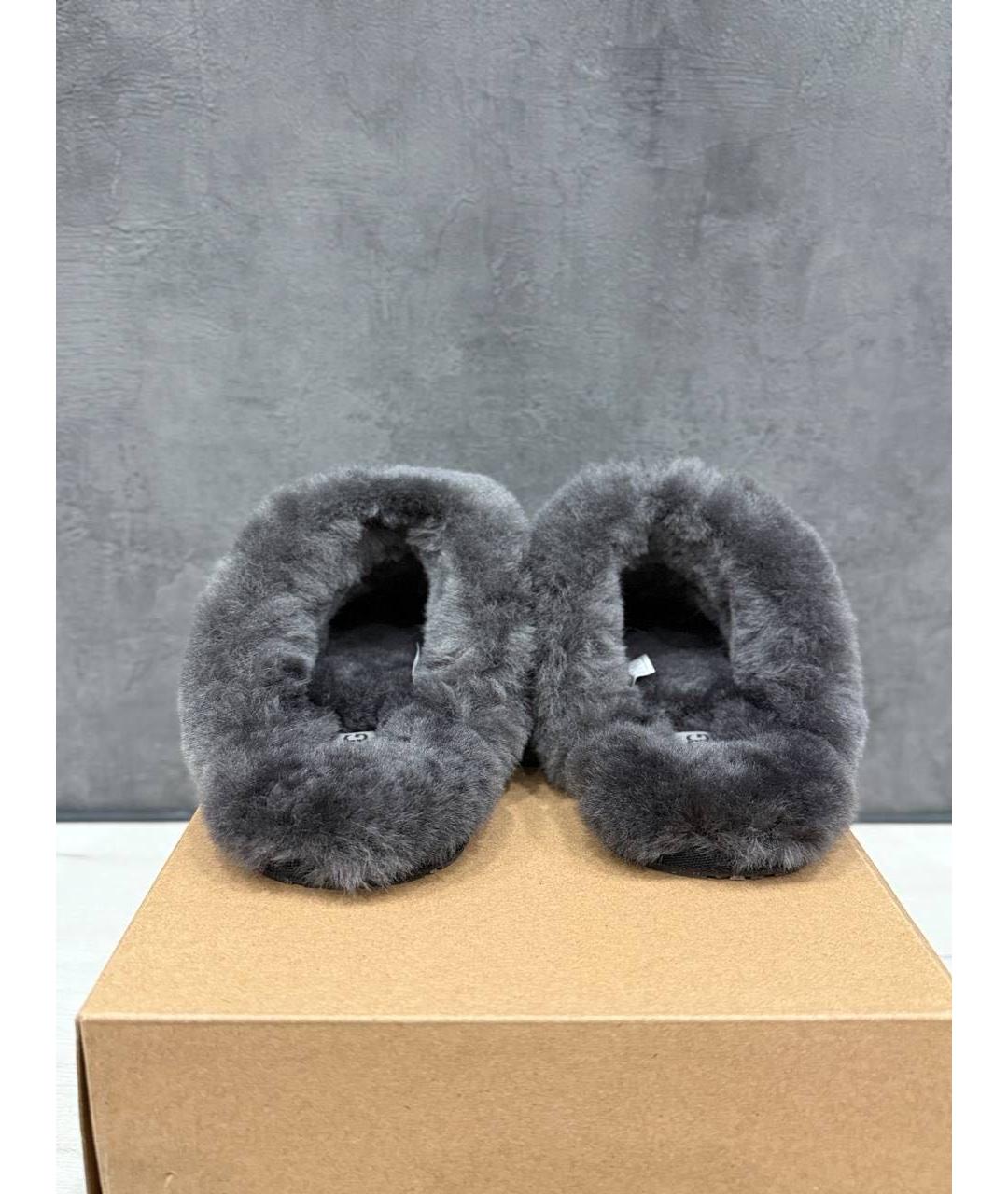 UGG AUSTRALIA Черные шлепанцы, фото 4
