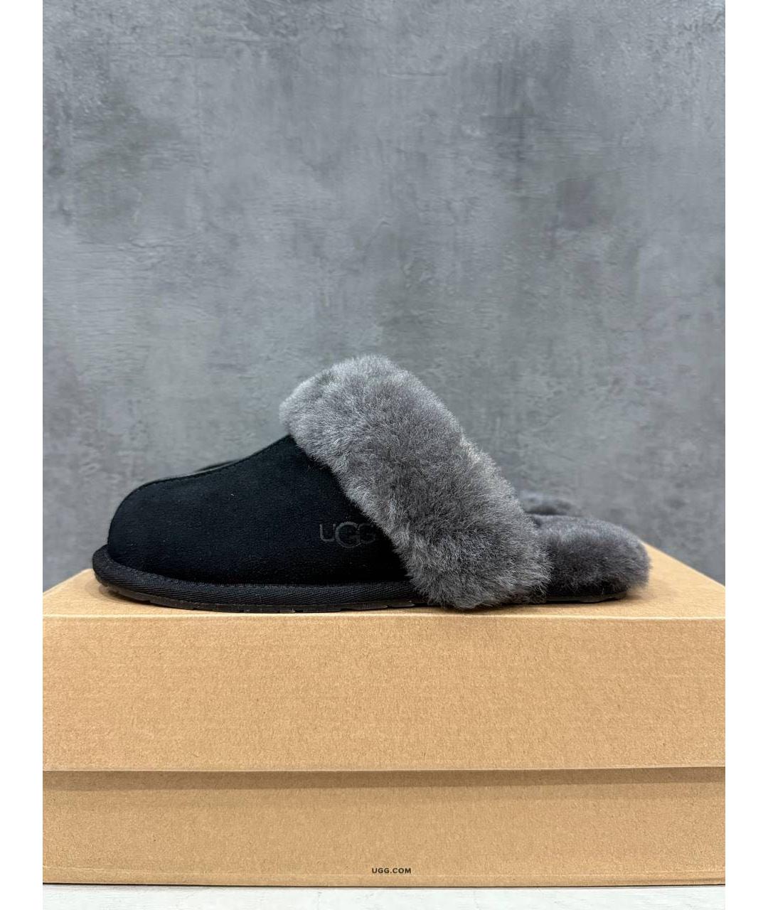 UGG AUSTRALIA Черные шлепанцы, фото 9