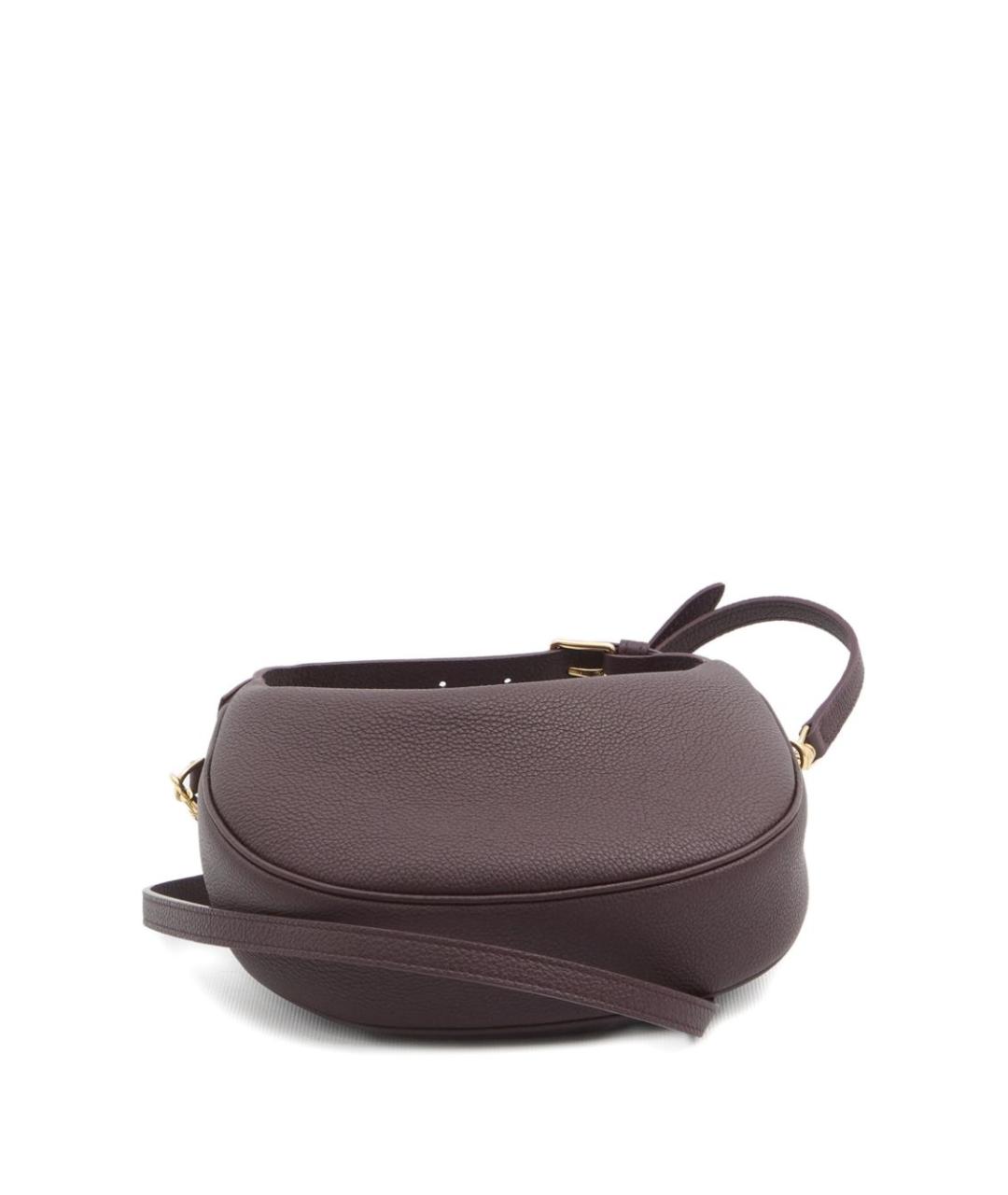 CELINE Бордовая кожаная сумка через плечо, фото 2