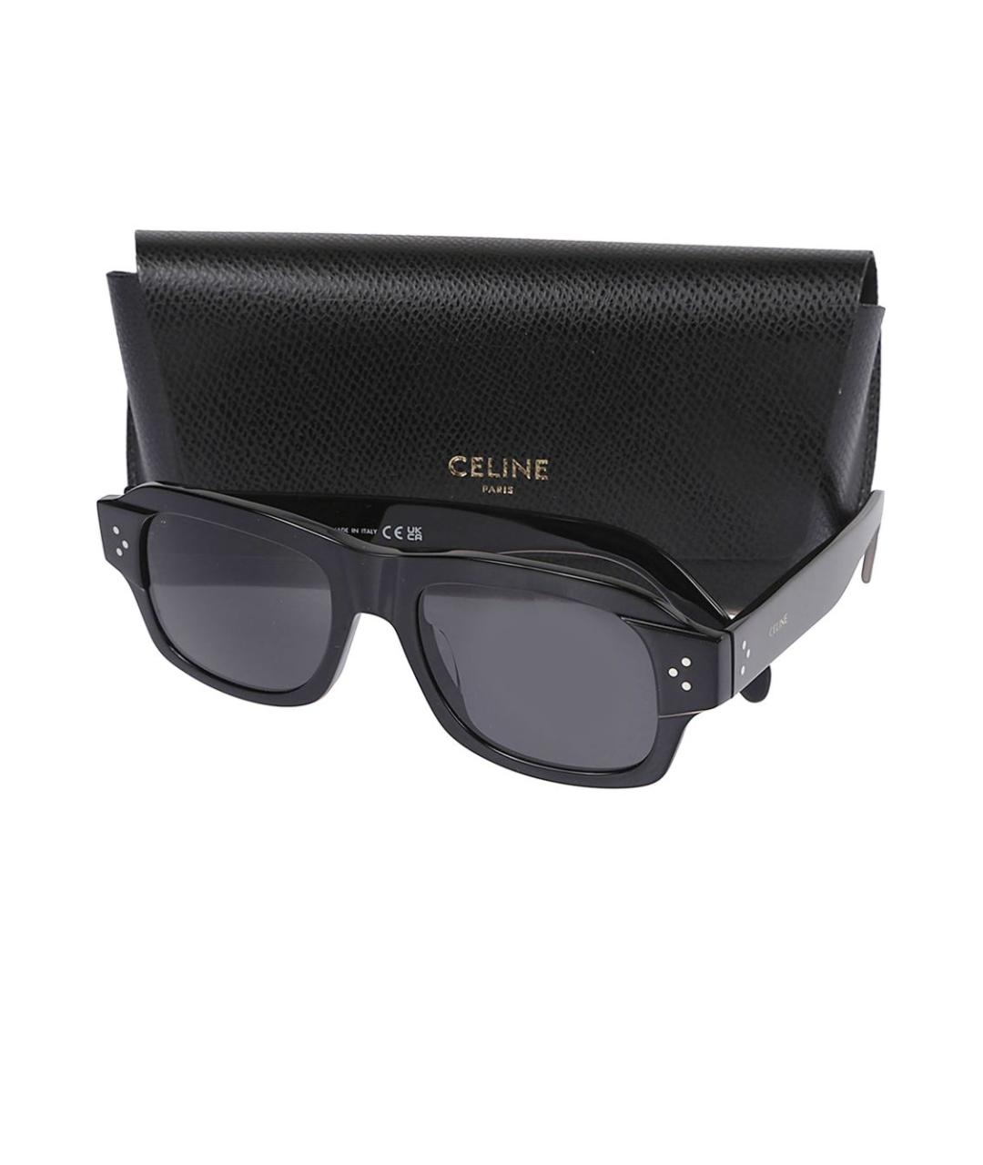 CELINE Черные пластиковые солнцезащитные очки, фото 3