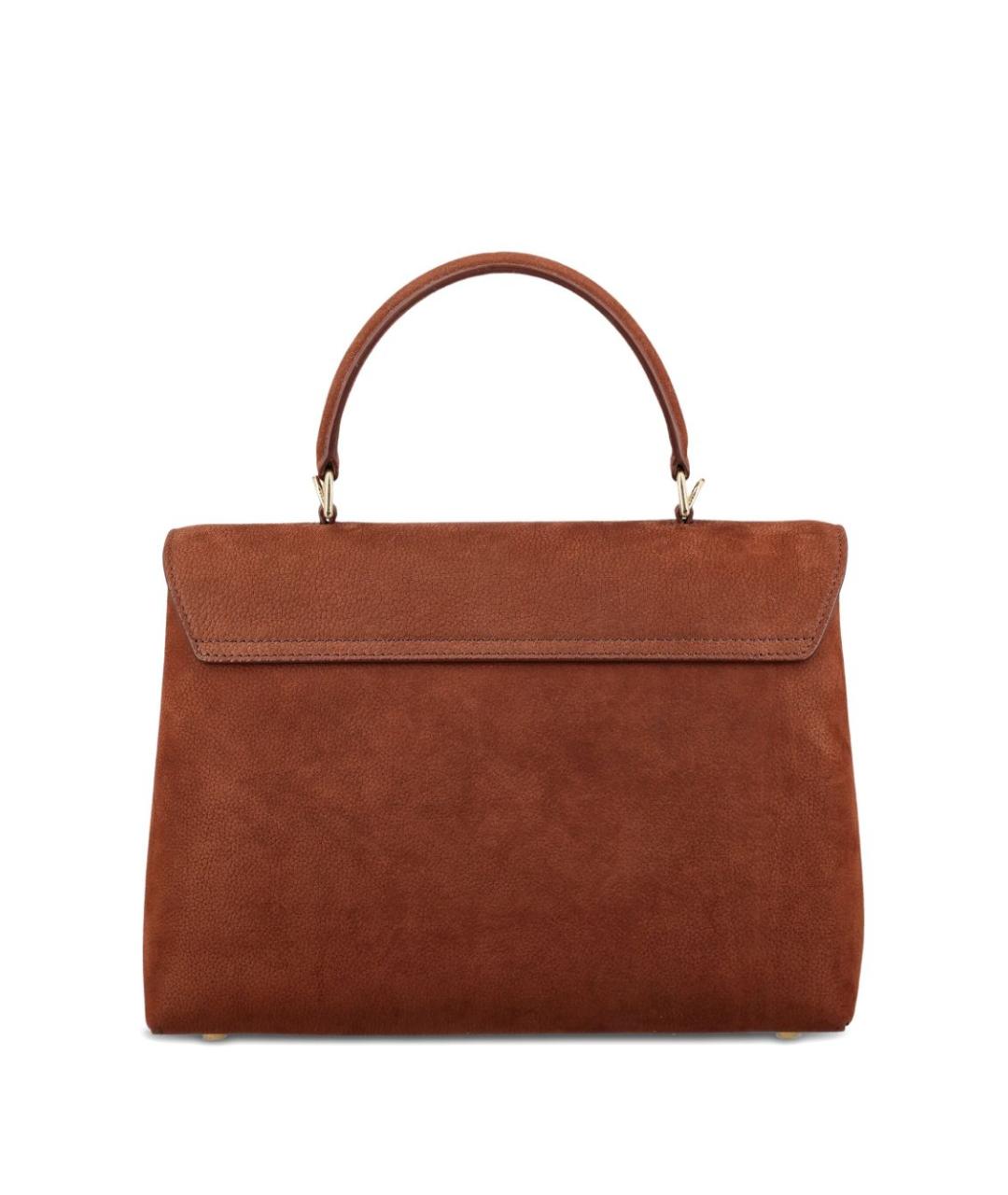 CELINE Коричневая замшевая сумка тоут, фото 4