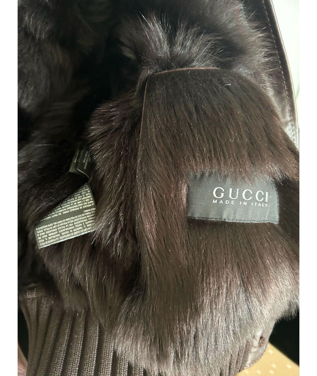 GUCCI Бордовая замшевая дубленка, фото 3
