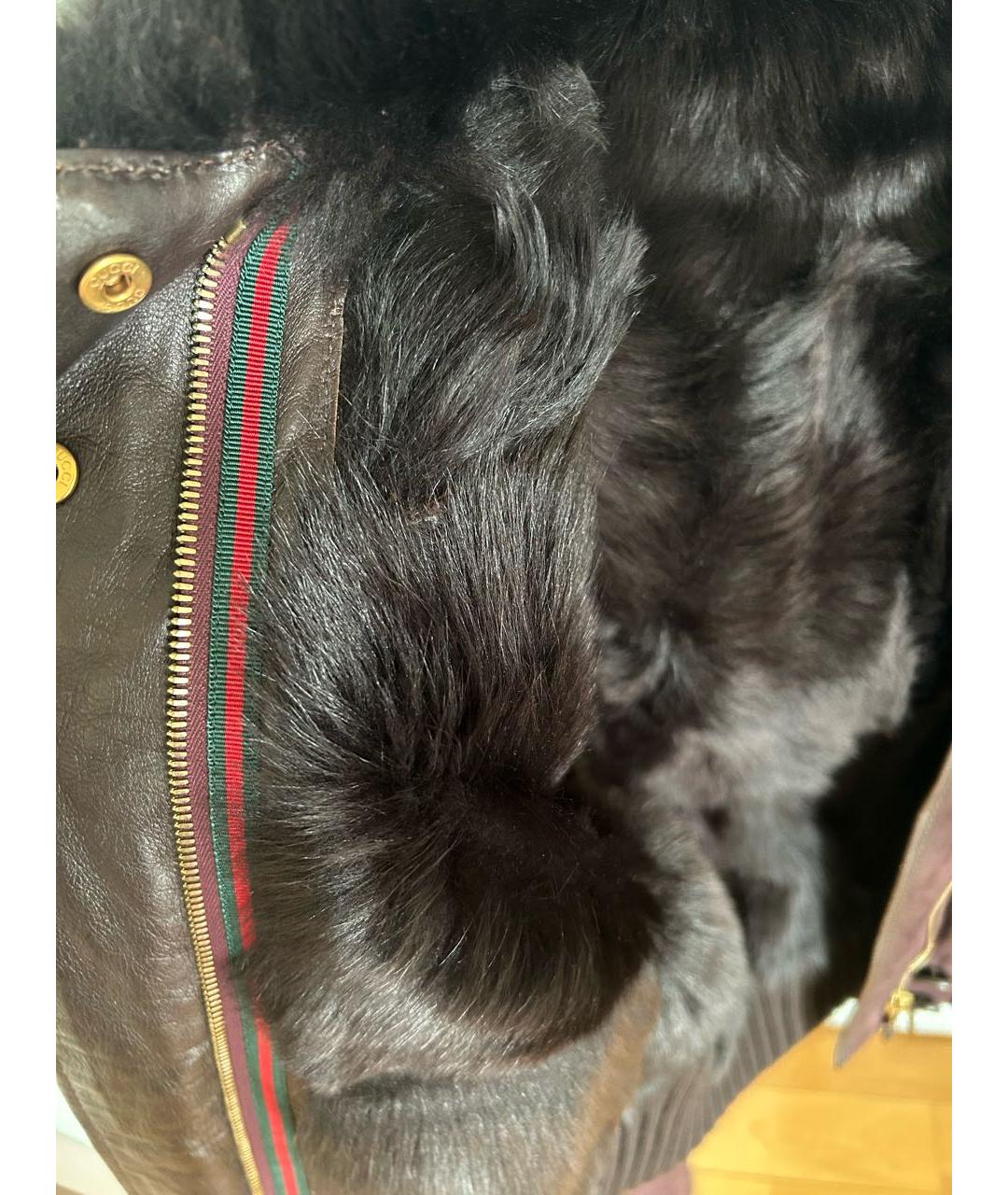 GUCCI Бордовая замшевая дубленка, фото 5