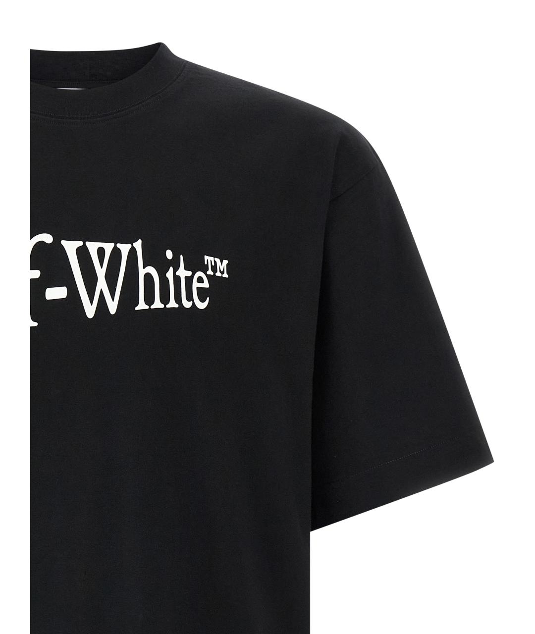 OFF-WHITE Черная хлопковая футболка, фото 3