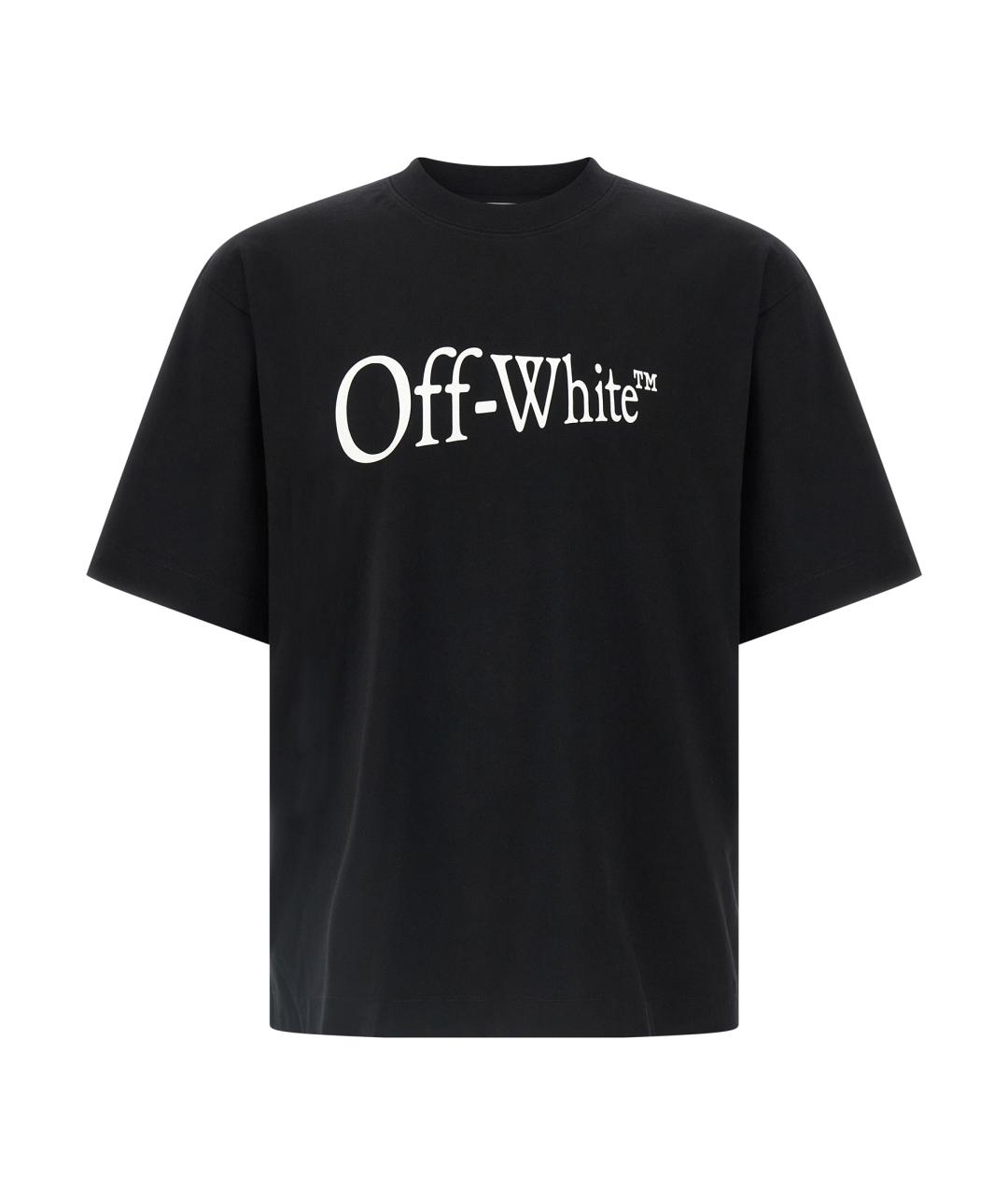 OFF-WHITE Черная хлопковая футболка, фото 1