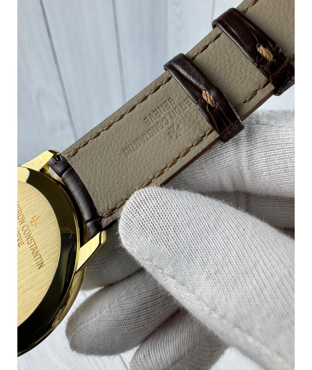 VACHERON CONSTANTIN Белые часы из желтого золота, фото 7