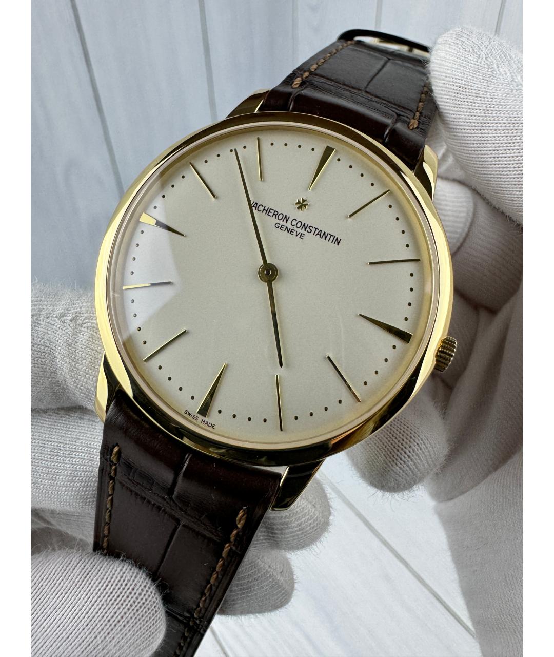 VACHERON CONSTANTIN Белые часы из желтого золота, фото 3