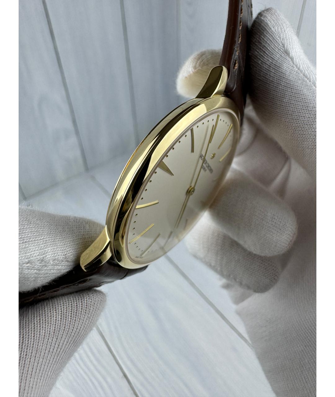 VACHERON CONSTANTIN Белые часы из желтого золота, фото 6